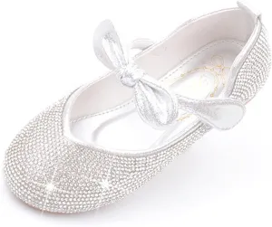 Cadidi Dinos Little Big Girl's Adorable Sparkle Princess Party Girls Dress Shoes