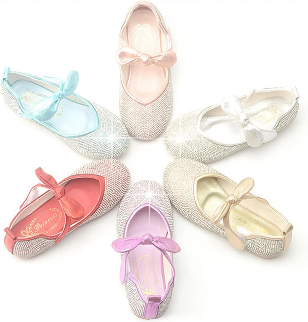 Cadidi Dinos Little Big Girl's Adorable Sparkle Princess Party Girls Dress Shoes