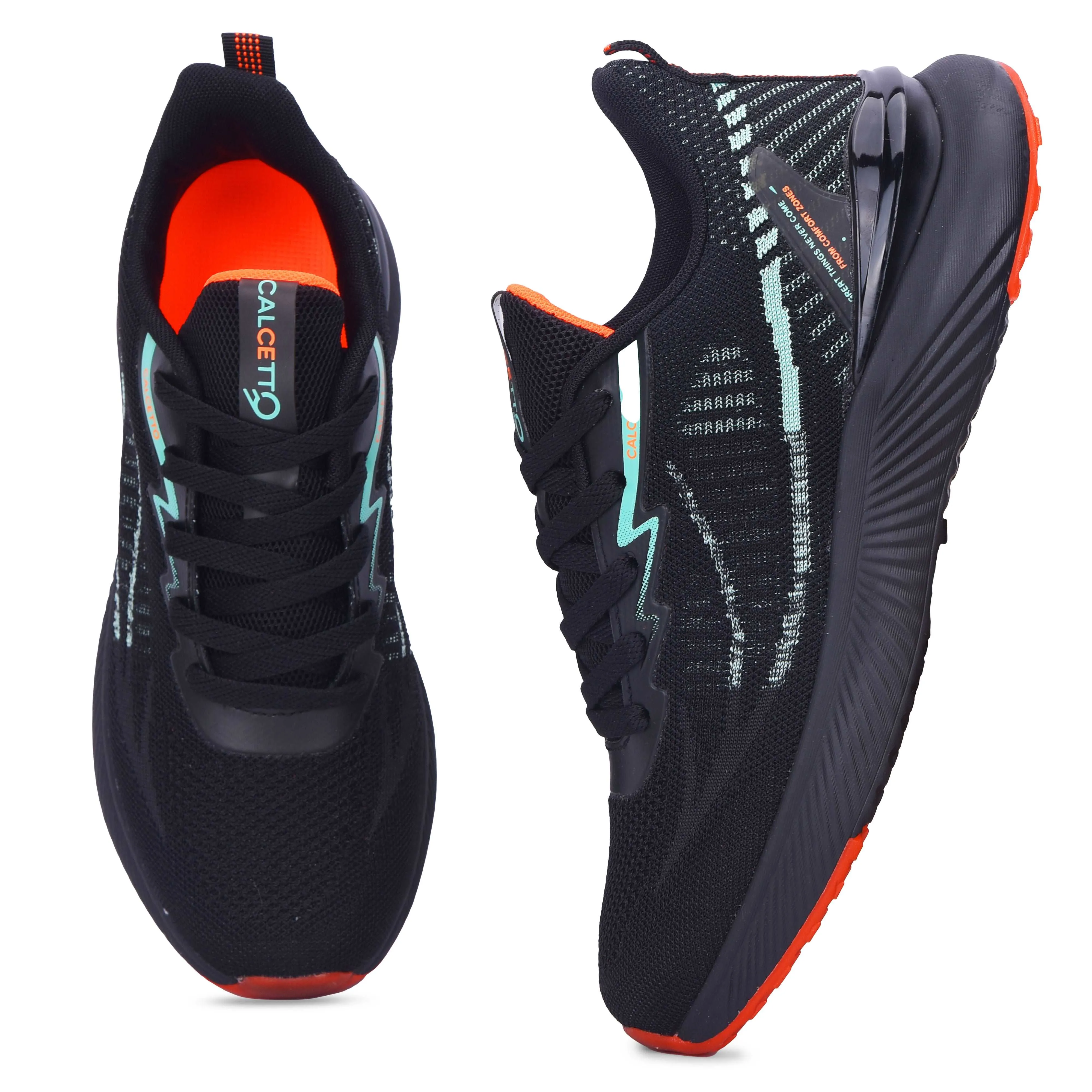Calcetto Lightweight Casual Men'S Running Sports Shoes CLT-0987 Black Green