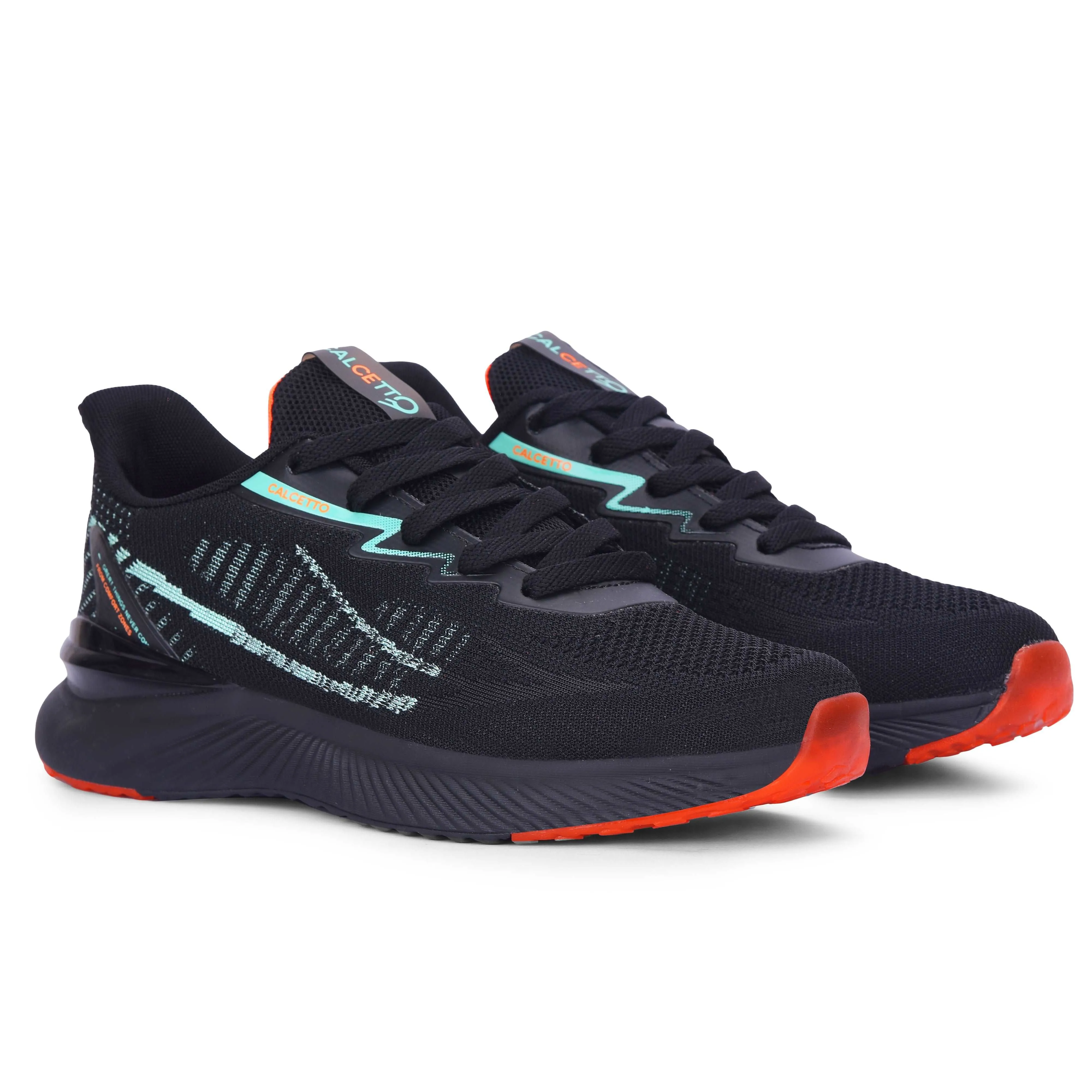 Calcetto Lightweight Casual Men'S Running Sports Shoes CLT-0987 Black Green