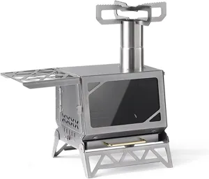 Camping Wood Stove, Tent Burning Portable Foldable Stoves