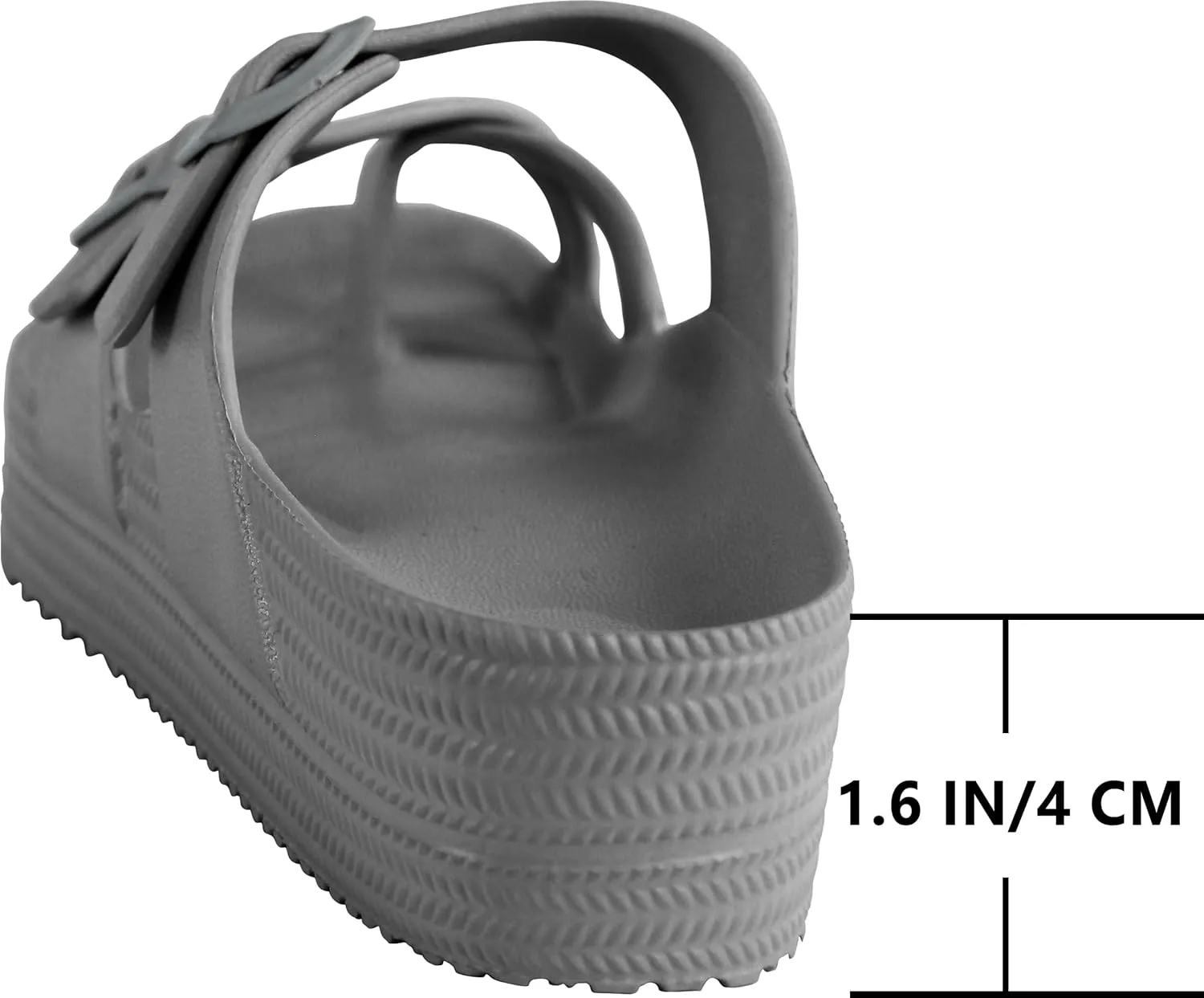 CAMVAVSR Womens Sandals with Arch Support - Comfortable Adjustable Buckles Beach Slides - Lightweight Summer Platform Sandal Chunky Cushioned