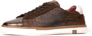 Carlos Santana Leather Walker Reptile Sneaker for Men | 100% Leather | Durable Rubber Outsole & Removable Leather Cushioned Footbed