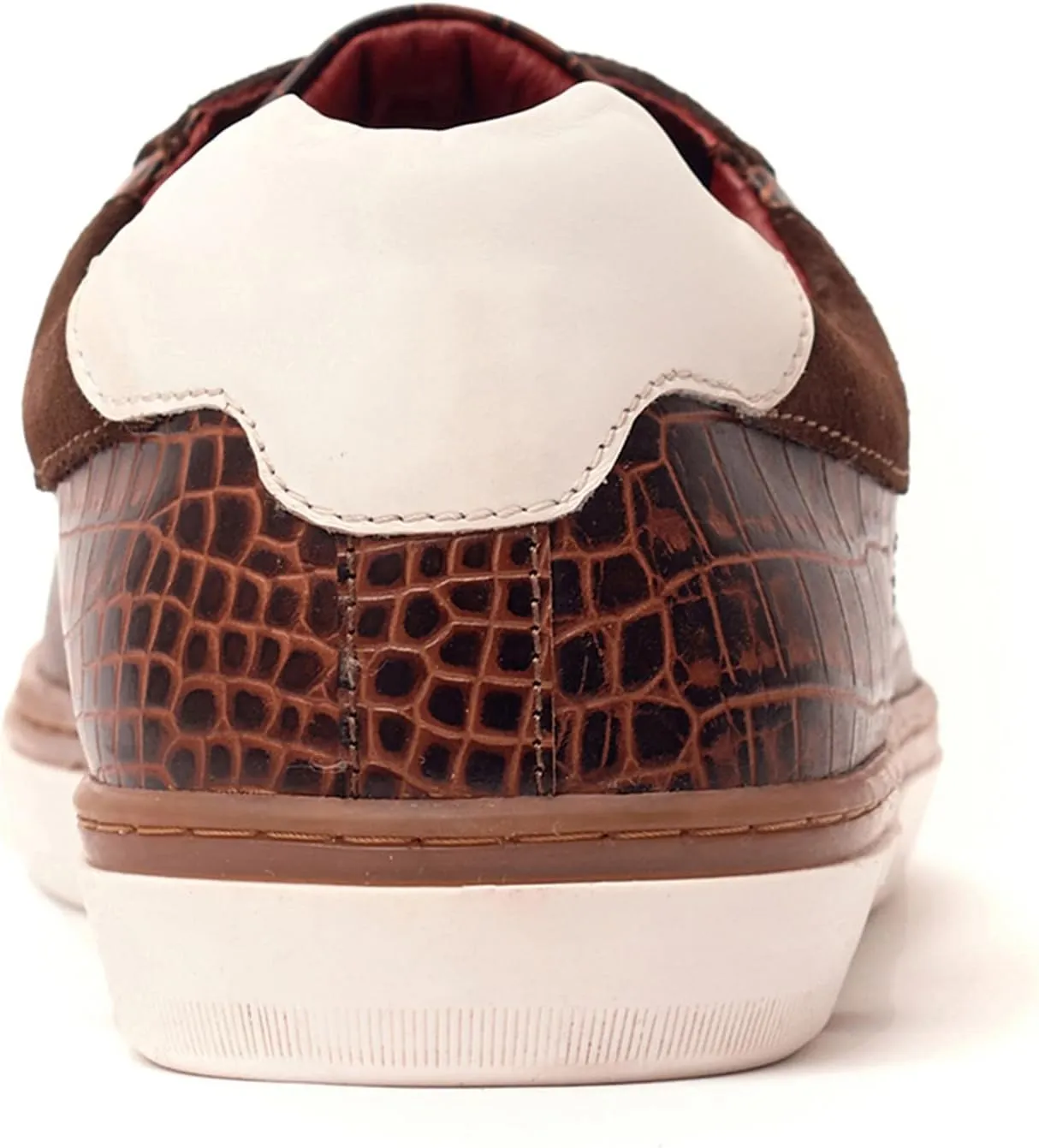 Carlos Santana Leather Walker Reptile Sneaker for Men | 100% Leather | Durable Rubber Outsole & Removable Leather Cushioned Footbed