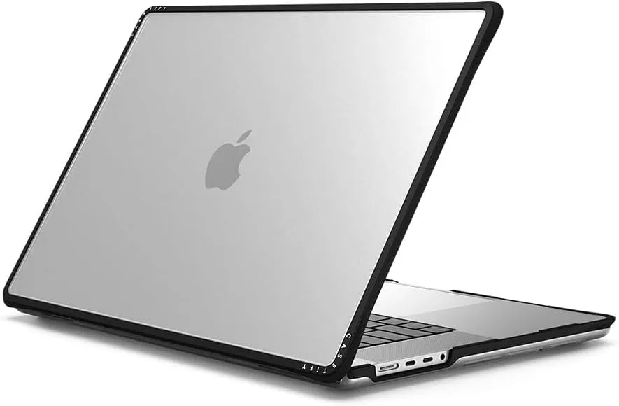 CASETiFY Impact MacBook Pro 16-inch (M1-M4) Case [Enhanced Protective Corner Design/Ventilation Cutouts/Anti-Slip Grip] - Clear Black