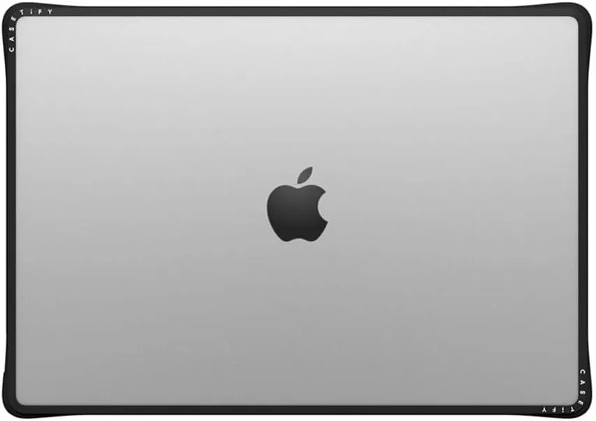 CASETiFY Impact MacBook Pro 16-inch (M1-M4) Case [Enhanced Protective Corner Design/Ventilation Cutouts/Anti-Slip Grip] - Clear Black