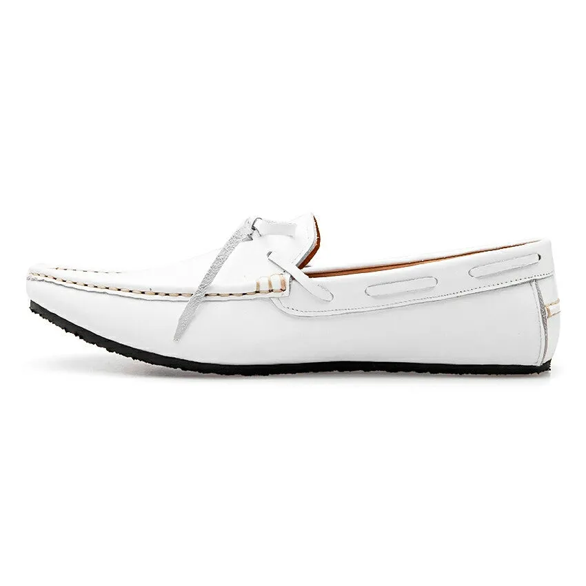 Casualist Lace Leather Loafer Soft Marble White