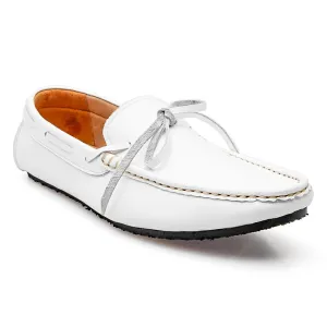 Casualist Lace Leather Loafer Soft Marble White