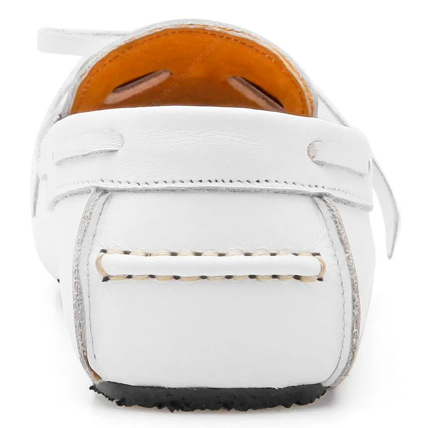 Casualist Lace Leather Loafer Soft Marble White