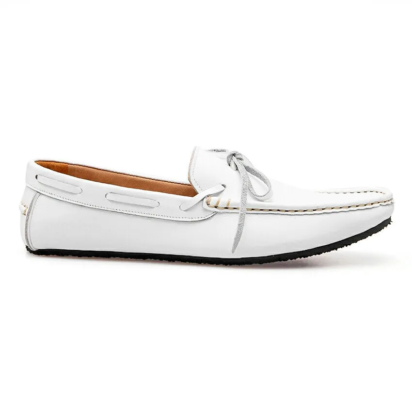 Casualist Lace Leather Loafer Soft Marble White