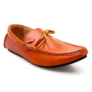 Casualist Lace Leather Loafer Soft Squeeze Orange