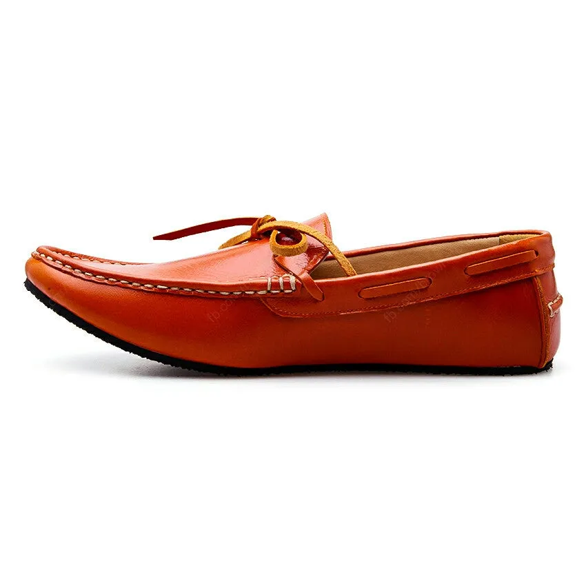 Casualist Lace Leather Loafer Soft Squeeze Orange