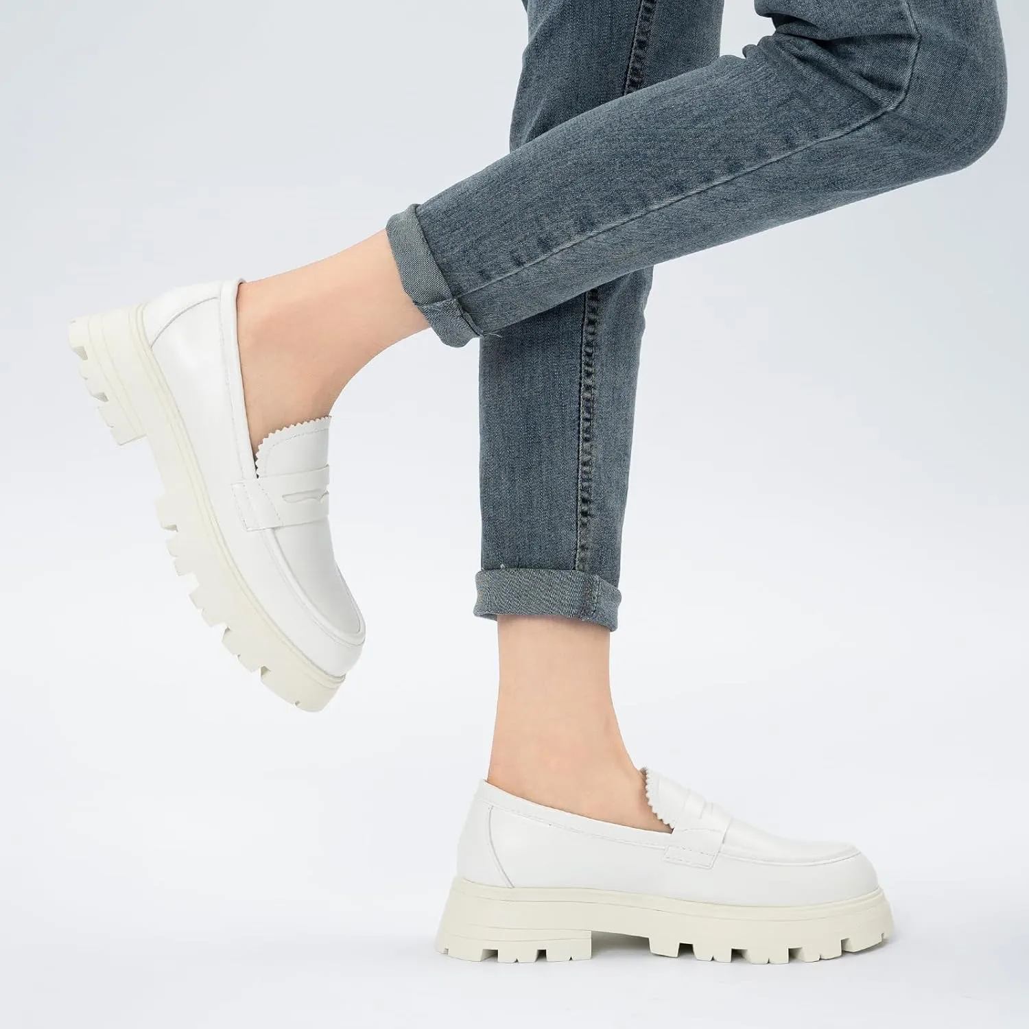 Cestfini Platform Chunky Loafers for Women