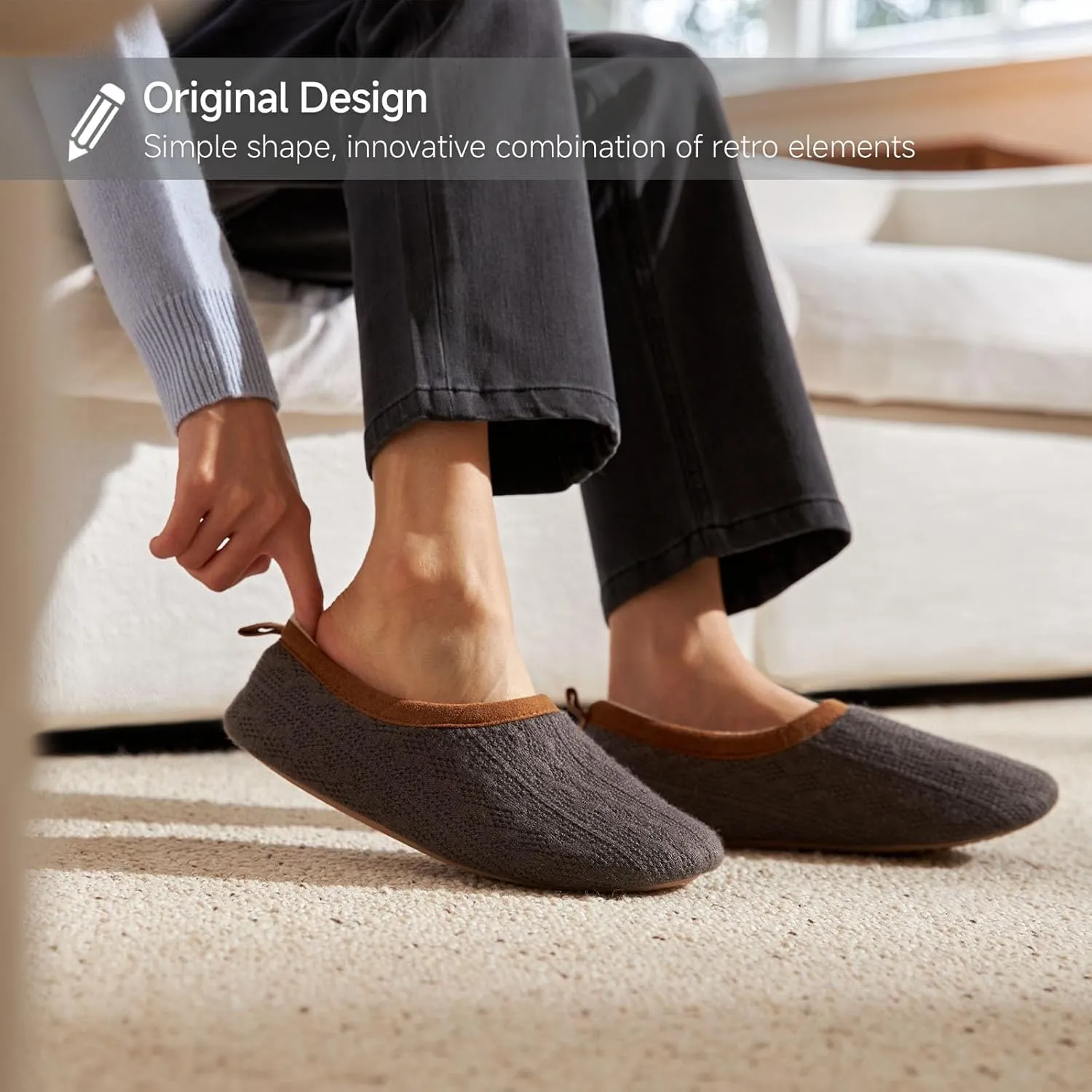 Chantomoo Womens Slippers Soft Sole Indoor Memory Foam Loafer Slippers