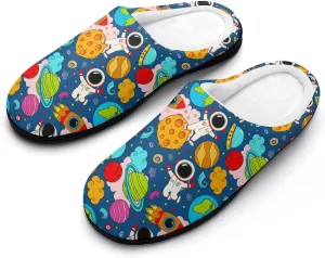 Christmas House Slippers For Woman Ladies Bedroom Slippers Indoor Outdoor Slip-On Shoes Closed Toe Funny Fall Slippers
