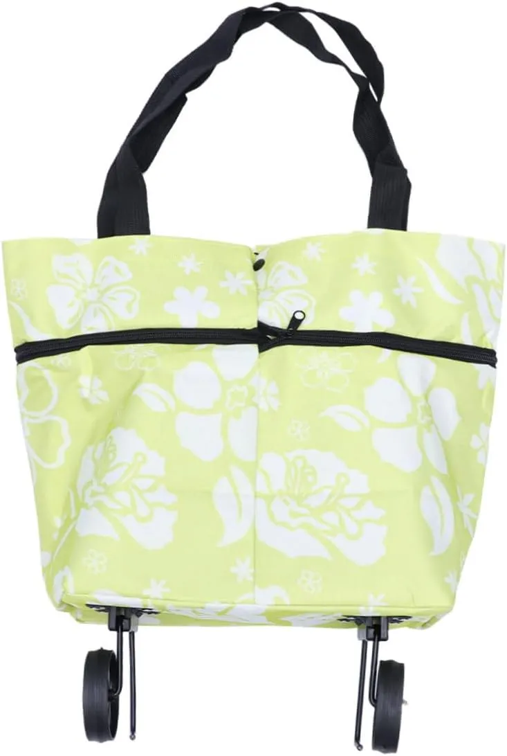 Ciieeo Collapsible Dolly Shopping Cart Foldable Grocery Bags Hand Cart Shopping Bag with Wheels Utility