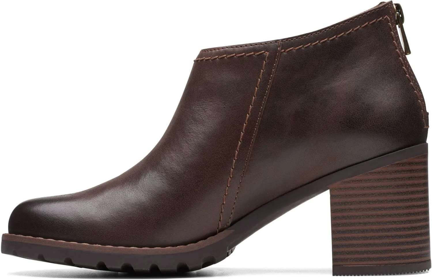 Clarks Unisex Leda Step Sneaker, Dark Brown, 0 US Women