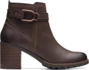 Clarks Unisex Leda Strap Sneaker, Dark Brown, 0 US Women