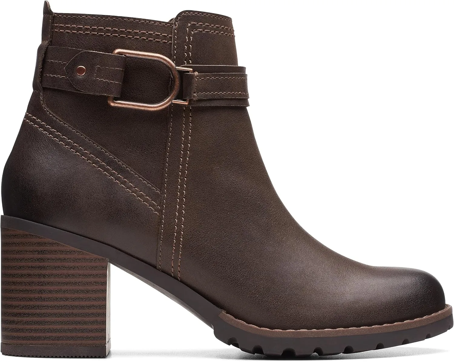 Clarks Unisex Leda Strap Sneaker, Dark Brown, 0 US Women