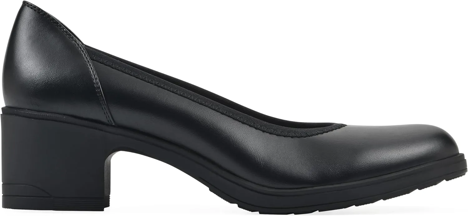 CLIFFS BY WHITE MOUNTAIN Women's Huntor Cushioned Block Heel Pump