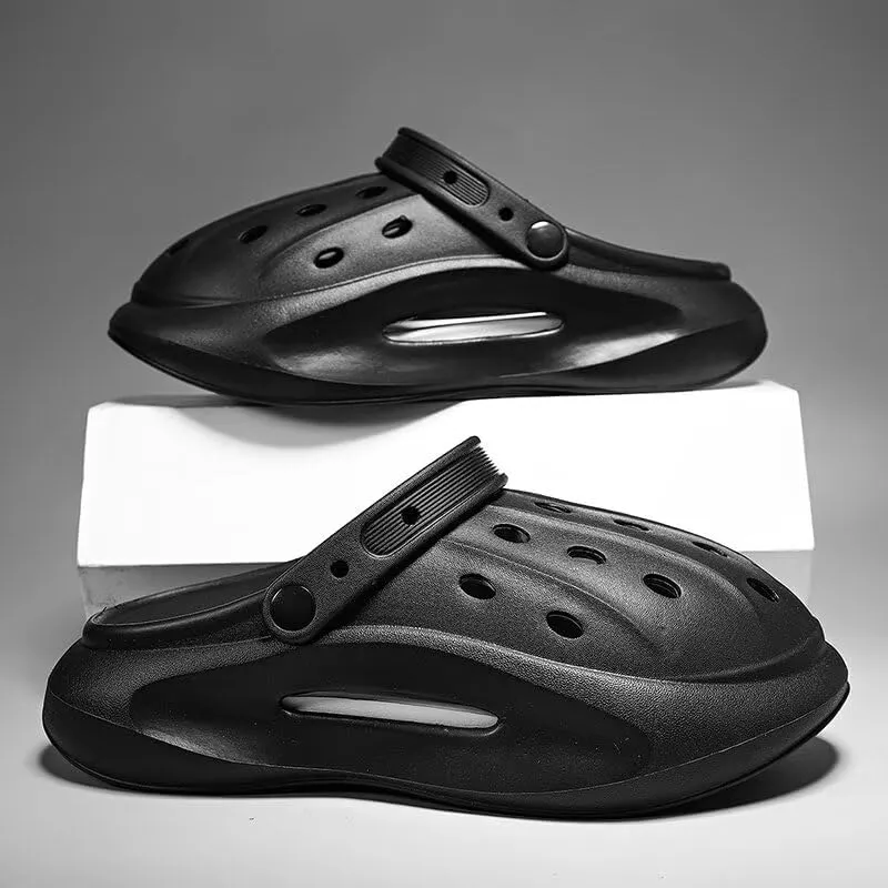 Clogs Garden Shoes for Men Women Lightweight Breathable Casual Slip-On Footwear with Adjustable Strap Outdoor Sandals Beach Shoes Non-Slip Comfort Slippers