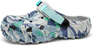 Clogs Mens Garden Shoes Summer Beach Slip Resistant Outdoor Sandals Slip-on Slippers with Adjustable Strap