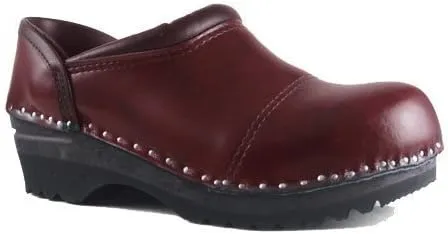 Clogs, Picasso Bastad Slip On Steel Toe Non Slip Womens Leather Wooden Nursing Chef Work Swedish Clogs