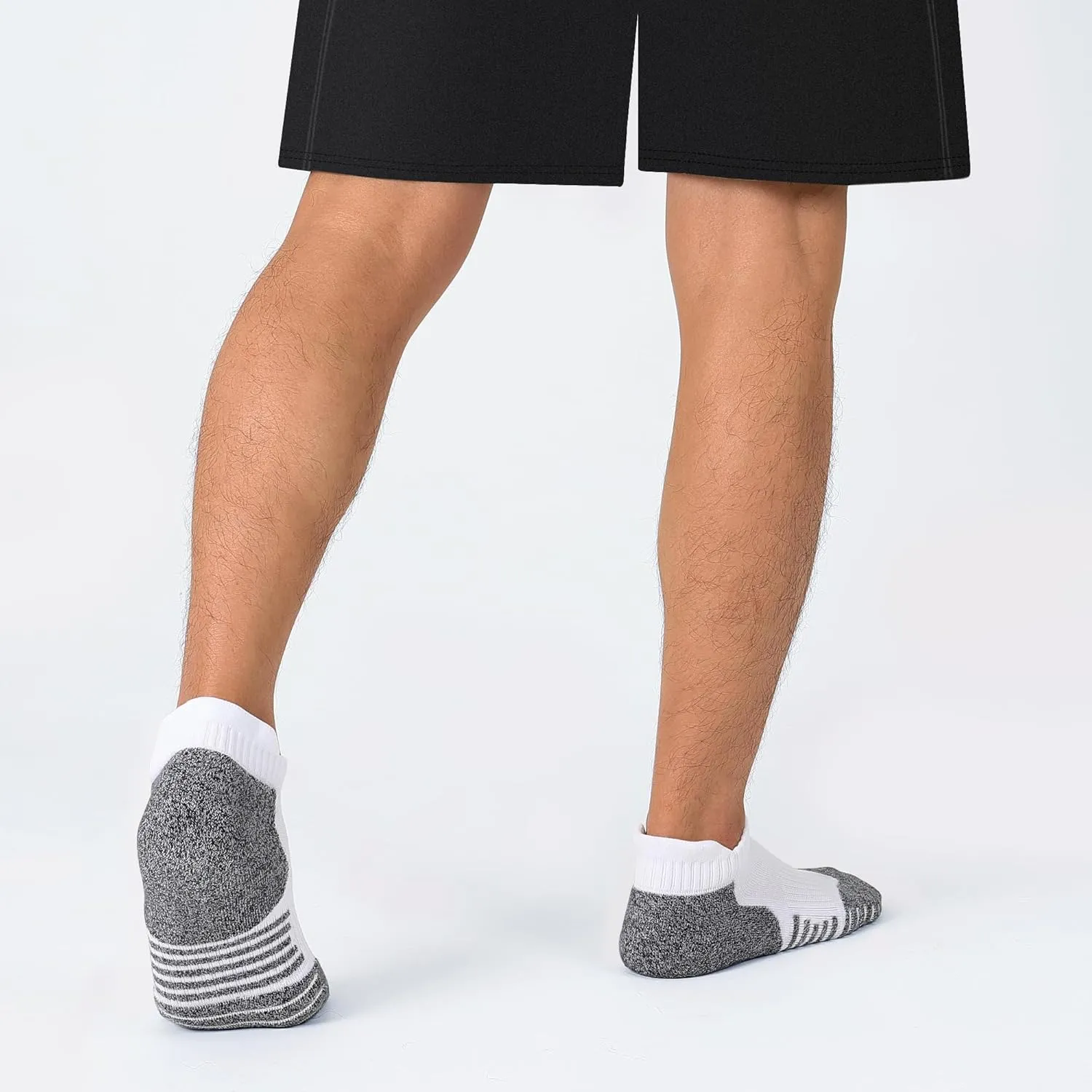 CLOSEMATE Mens Ankle Athletic Running Socks Cushioned Anti-Blister Low Cut for Sports 6 Pairs