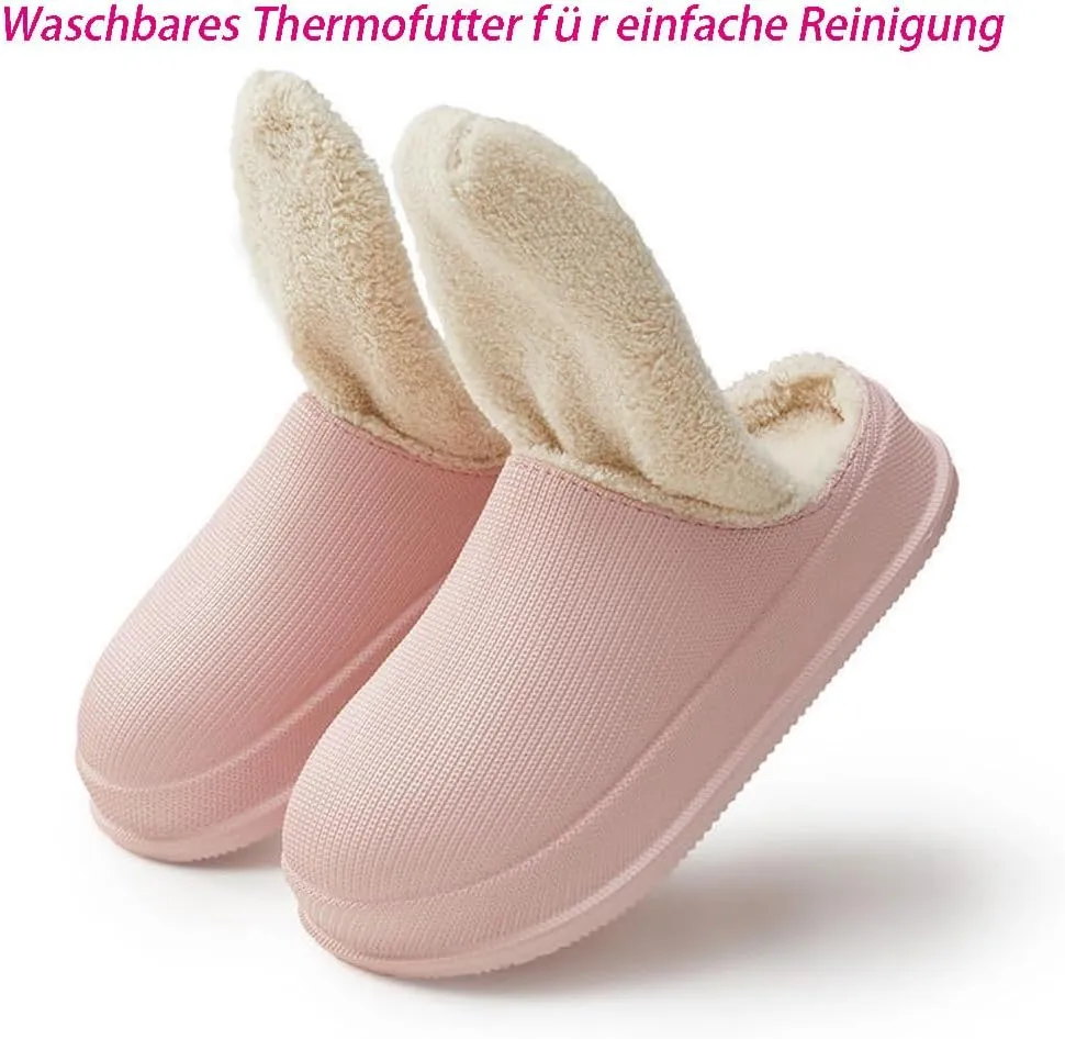 Cloud Slippers Winter, Pillow Warm Fuzzy Cushioned Indoor/Outdoor Slippers, Thick-Sole House Slides for Men & Women