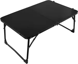 Compact Folding Camping Table Camping Table with Handle Camping Table Folding Portable Heavy-Duty Aluminum Alloy Anti-Slip Multifunction Outdoor Hiking Picnic BBQ Tea Table Black