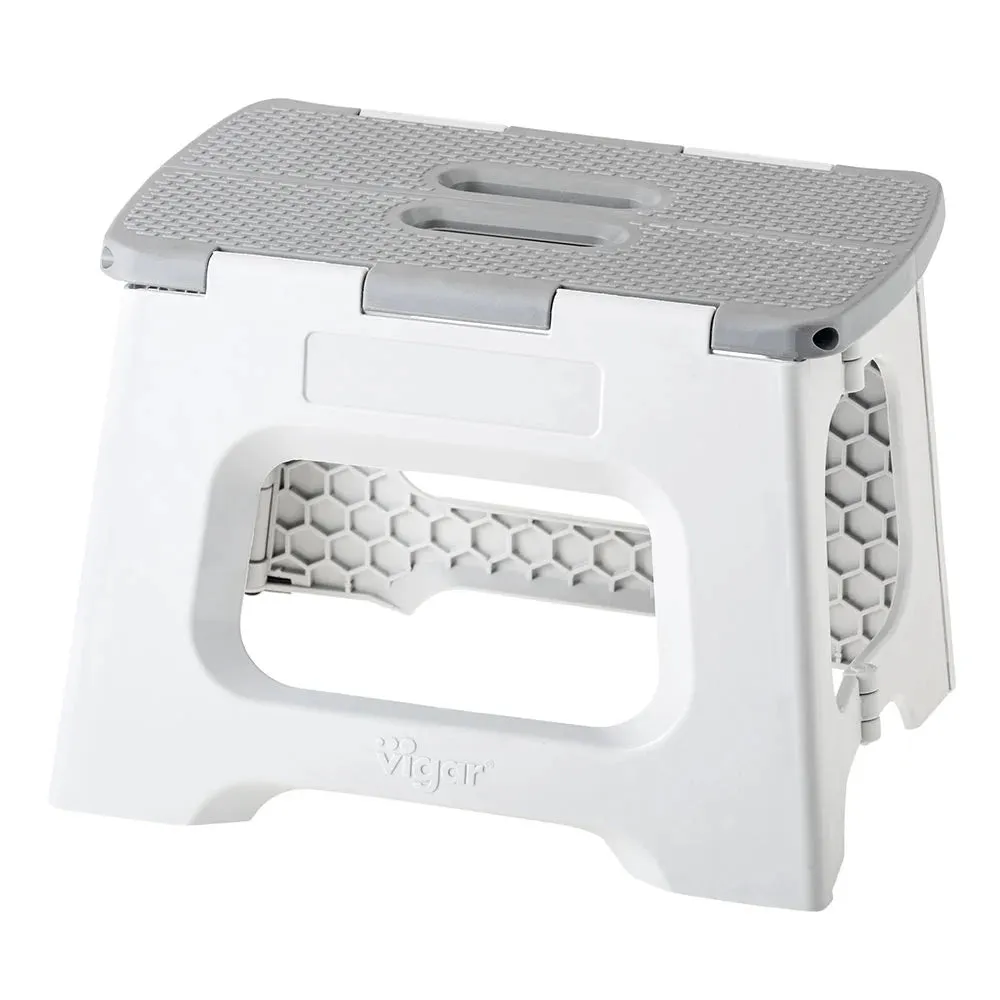Compact Grey Foldable 23cm Stool