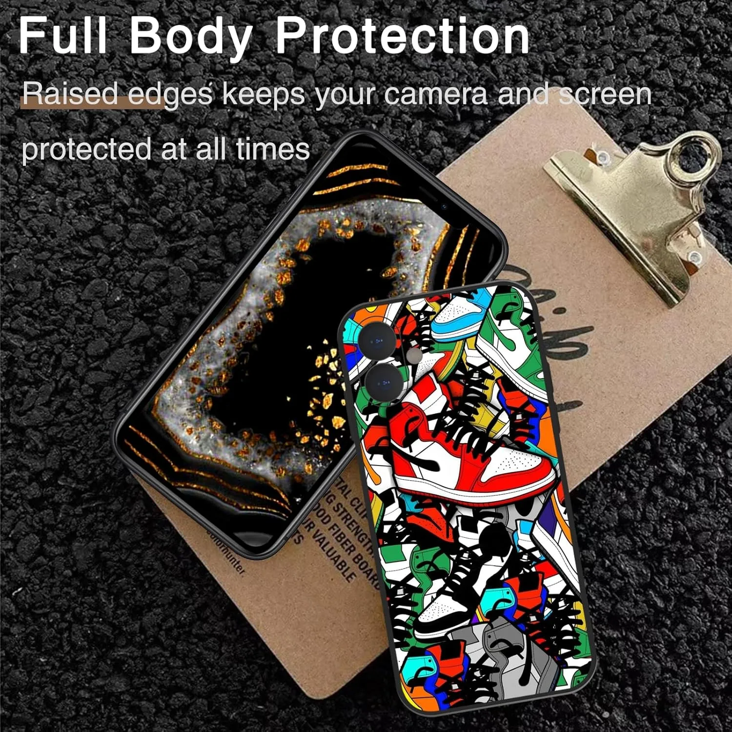 Compatible with iPhone 16 Case for Cool Boys and Men, Basketball Shoes Sneaker Cute Aesthetic Color Ways Soft TPU Cute Funny Glossy Cover Graphics Sports Design