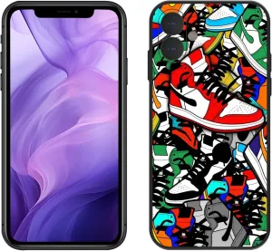 Compatible with iPhone 16 Case for Cool Boys and Men, Basketball Shoes Sneaker Cute Aesthetic Color Ways Soft TPU Cute Funny Glossy Cover Graphics Sports Design