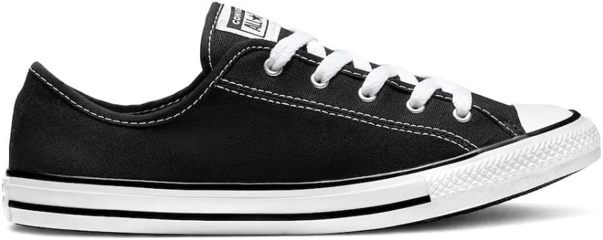 Converse Women's Chuck Taylor All Star Profile Low Top Sneaker, Black/White/Black, 10 M US