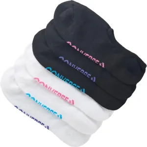 Converse Women's Half Cushion Ultra Low Socks 6-Pack Size 6-10 (Black/White/Multi)