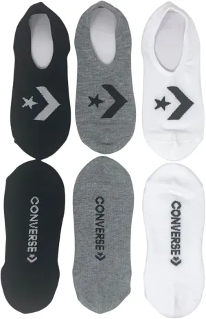 Converse Womens No Show Socks 3 Pack Half Cushion Ultra Low Made For Chucks Shoe Size 6-10