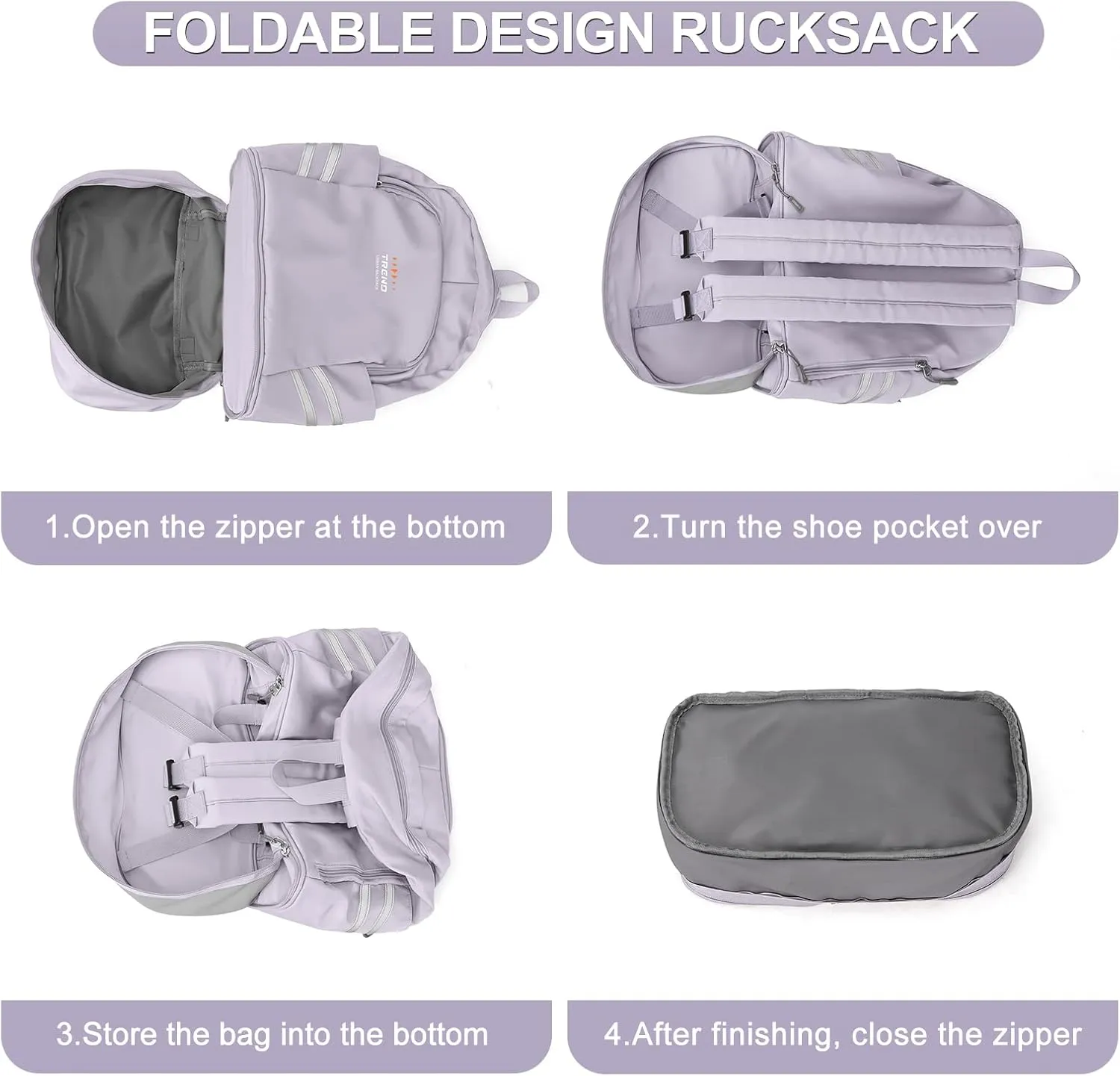 Coofay Small Gym Bag for Women - Waterproof, Lightweight Travel Backpack with Shoe Compartment