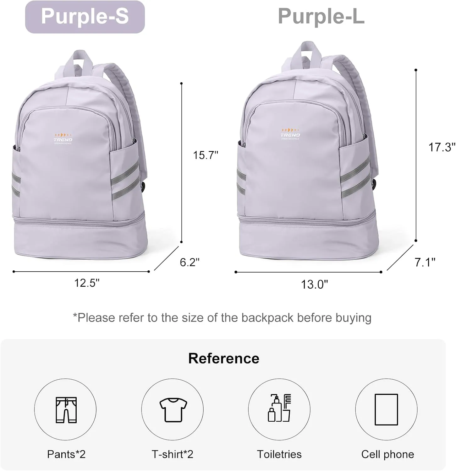 Coofay Small Gym Bag for Women - Waterproof, Lightweight Travel Backpack with Shoe Compartment