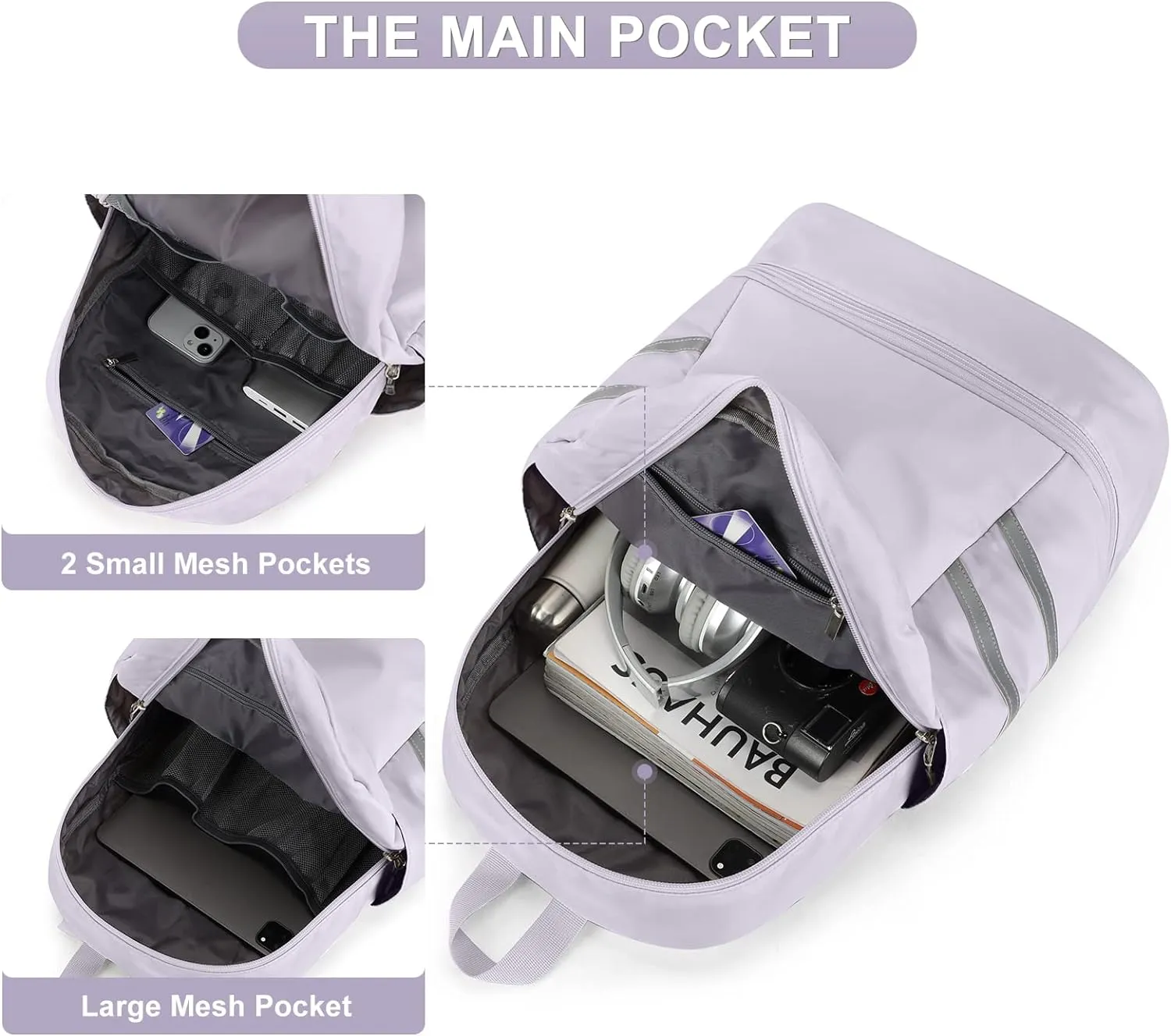 Coofay Small Gym Bag for Women - Waterproof, Lightweight Travel Backpack with Shoe Compartment