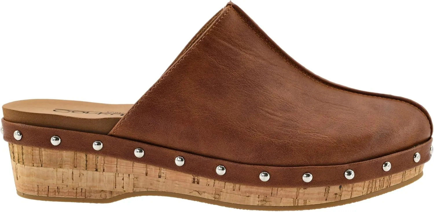 Corkys Footwear Newbie 1.75-Inch Platform Wedges Memory Foam Cushioned Slip-On with Chic Stud Detailing Stylish Comfort for Fall