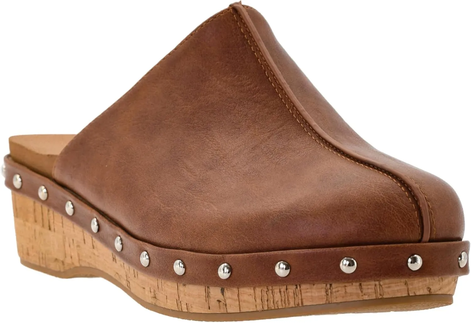 Corkys Footwear Newbie 1.75-Inch Platform Wedges Memory Foam Cushioned Slip-On with Chic Stud Detailing Stylish Comfort for Fall