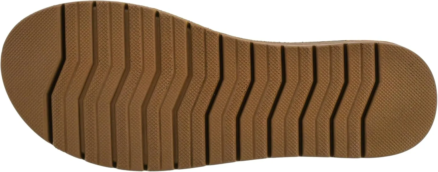 Corkys Footwear Spray Tan Sandal - Comfortable And Cushioned Insoles, Wide Strap with Bow, Frayed Edges On Upper, Open Toe, Easy And Convenient Slip-On Design