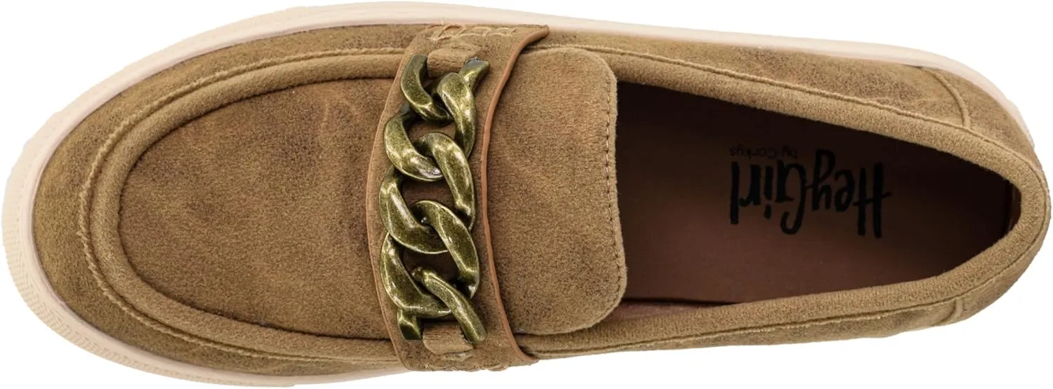 Corkys Footwear Women's Chain Reaction Slip on Fashion Sneaker - Featuring a Chain Detail on The Upper, A Moc Toe, and A Comfortable Insole for All Day Wear - Raffia, Size 11