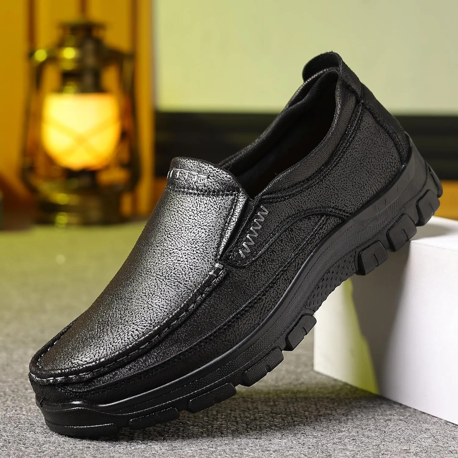 COSIDRAM Mens Casual Loafers Shoes Lightweight Luxury Comfort Bussiness Office Walking Shoes for Male