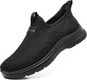 COSIDRAM Men's Step in Shoes Hands Free Breathable Mesh Cushioned Lightweight Comfort Slip On Athletic Gym Workout Sneaker