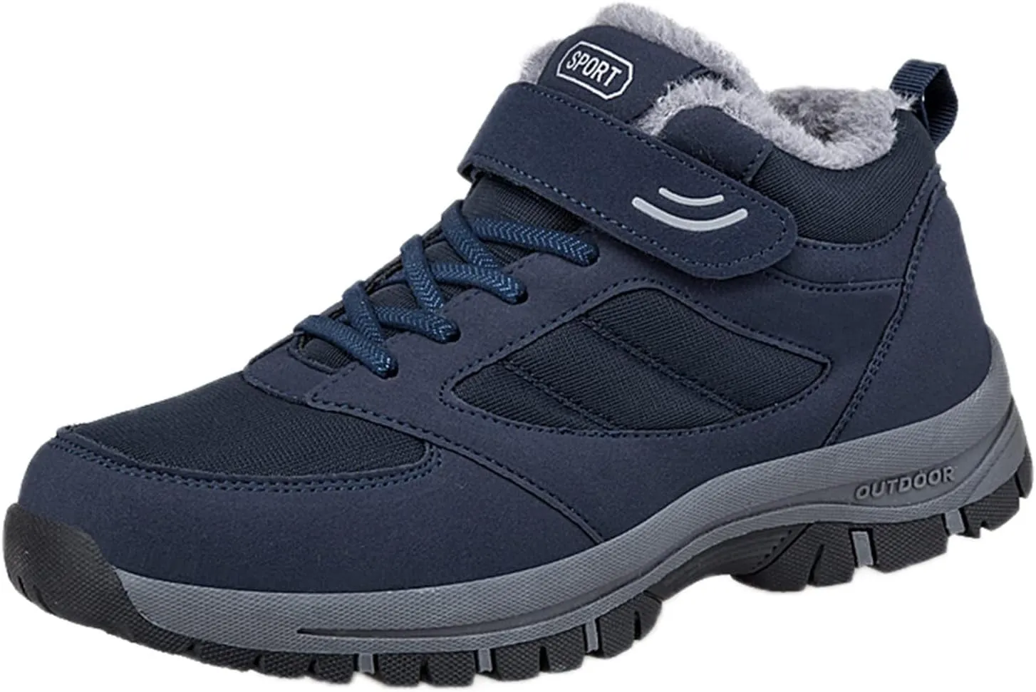 Couple Models Men's Middle and Elderly High Top Plus Velvet Thickening Non Slip Wear Comfortable Men's Athletic Sneaker Water