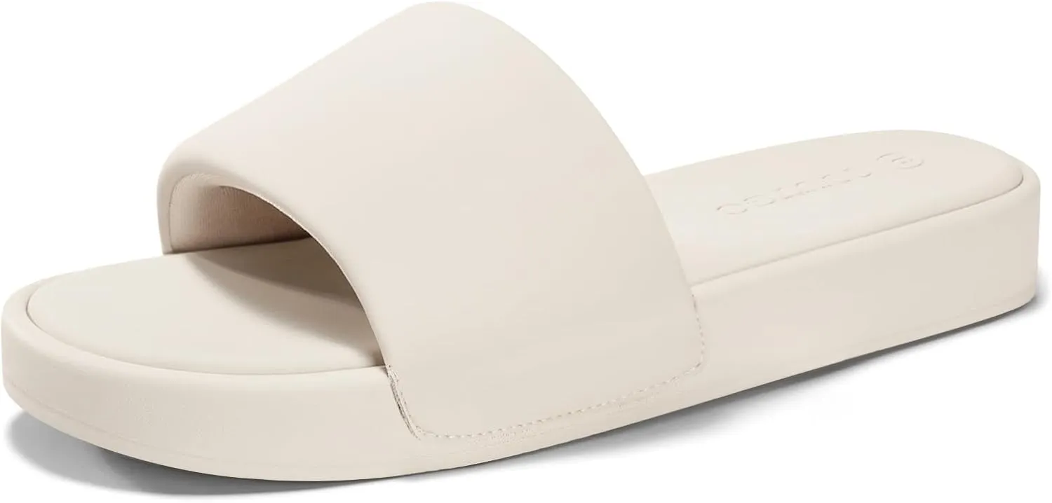 Coutgo Womens Platform Slide Sandals Comfortable Open Toe Slippers Slip On Summer Beach Shoes