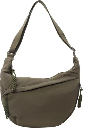 Crescent Crossbody Bags for Women Nylon Slouchy Sling Hobo Bag,Spacious Dumpling Shoulder Handbag Cross Body Purses