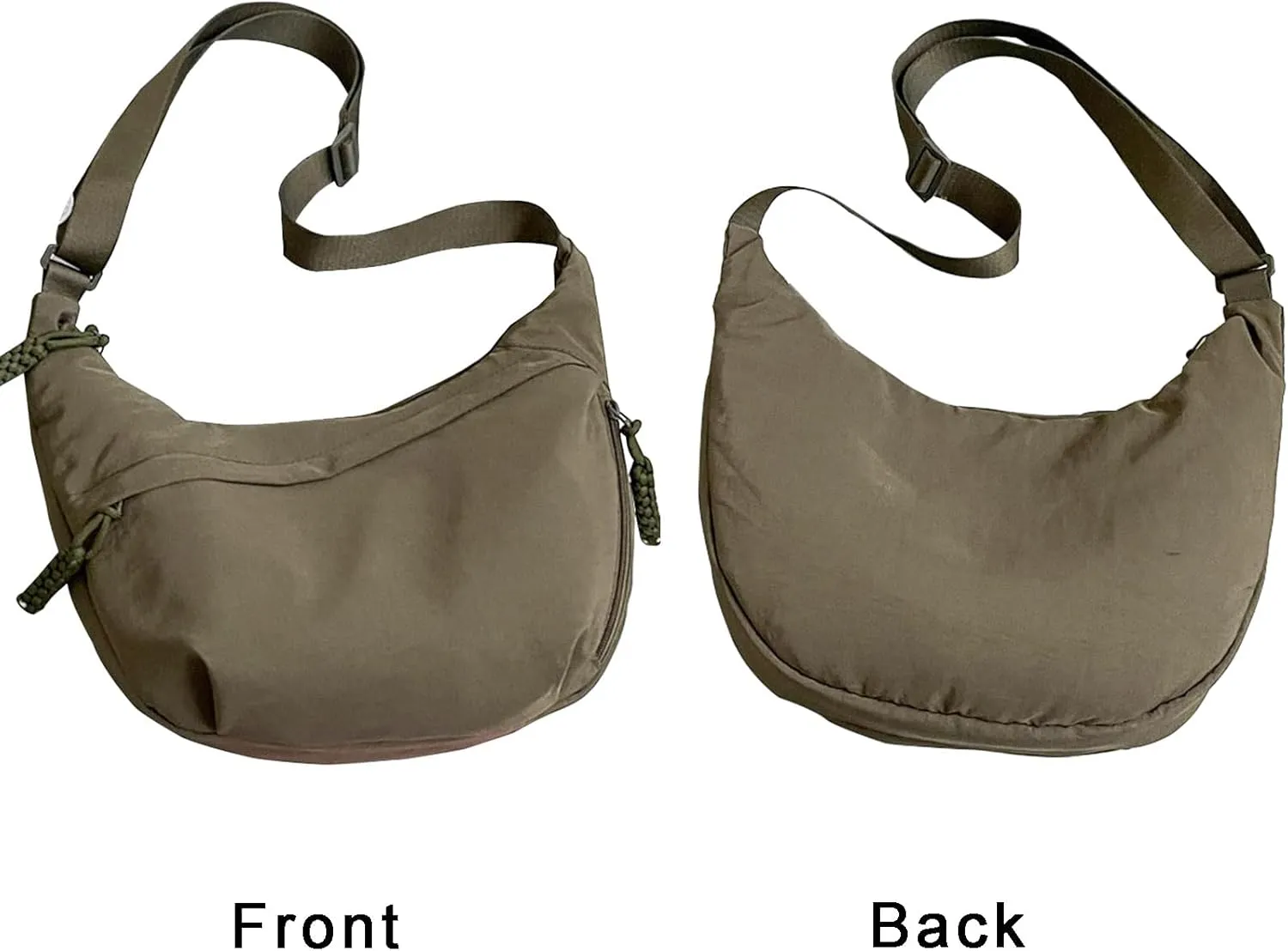 Crescent Crossbody Bags for Women Nylon Slouchy Sling Hobo Bag,Spacious Dumpling Shoulder Handbag Cross Body Purses