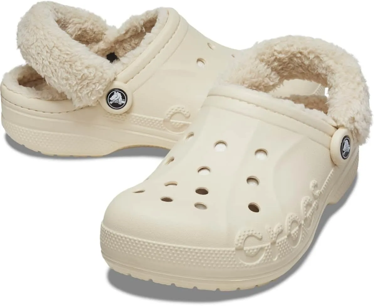 Crocs Unisex-Adult Baya Lined Fuzz Strap Clogs